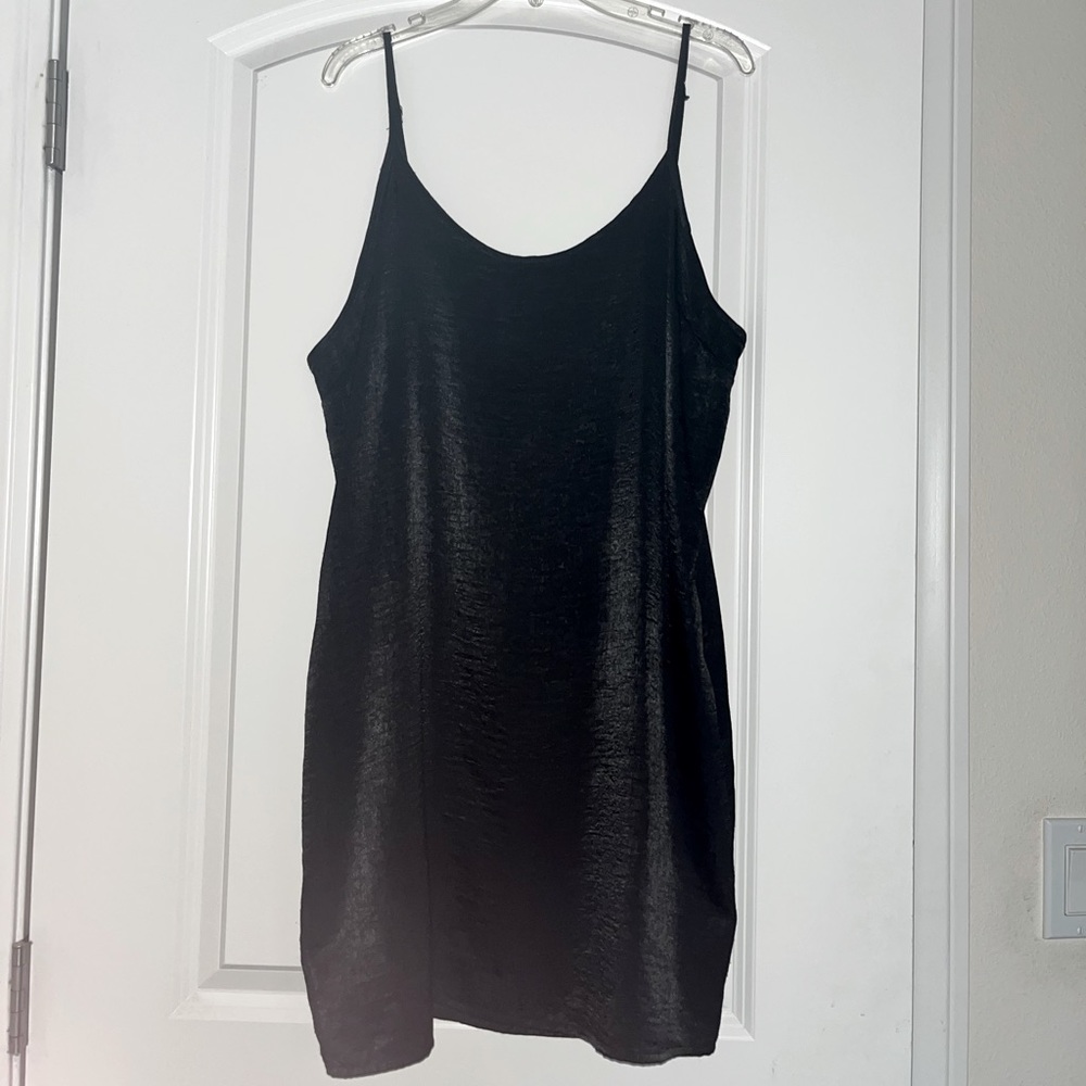 Black slip dress